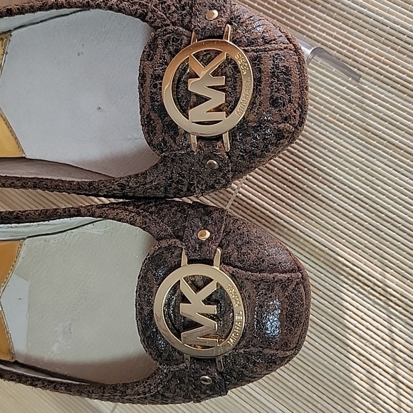 Michael Kors sz7 Leather Snakeskin Texured Ballet Flats - Picture 2 of 8